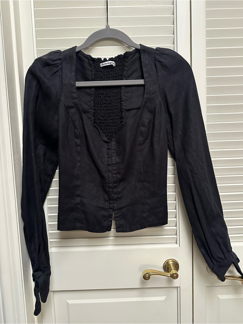 Reformation Linen Bustier Top